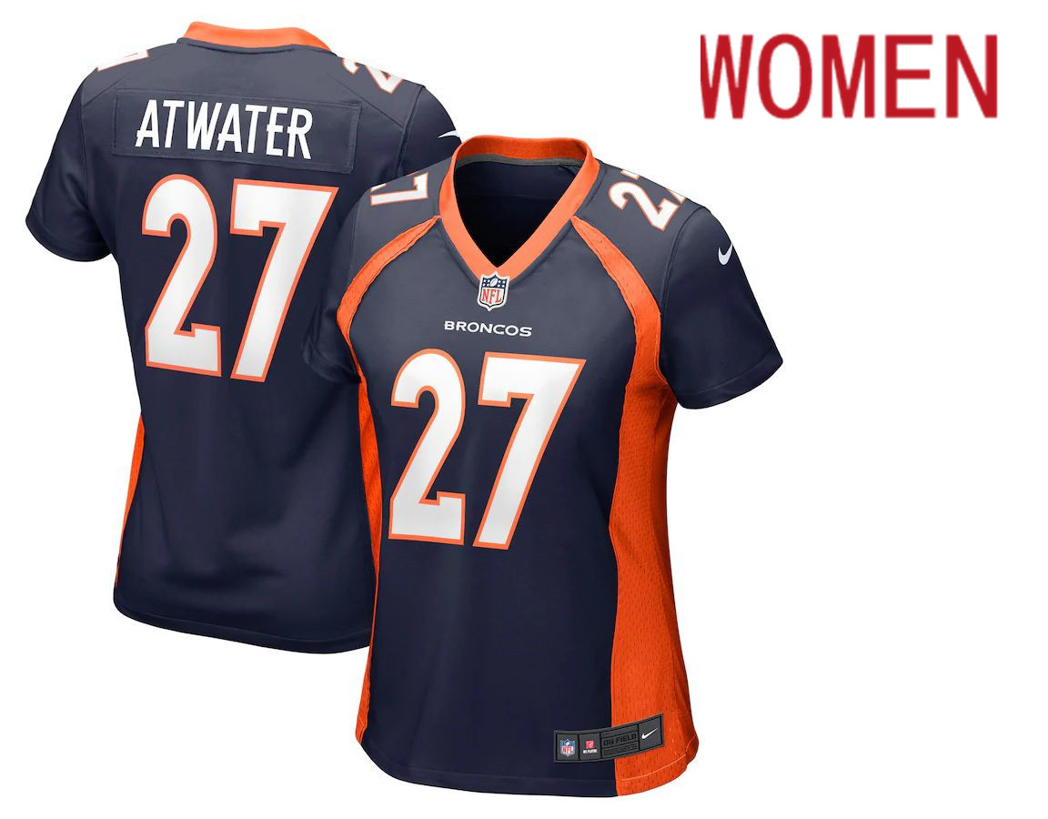 Women Denver Broncos #27 Steve Atwater Nike Navy Retired Player NFL Jersey